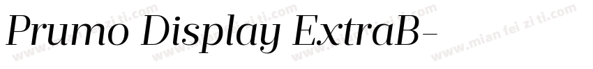 Prumo Display ExtraB字体转换